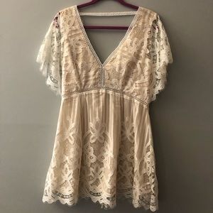 TOBI white lace dress